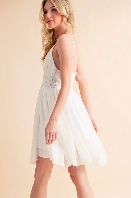Aemi+Co Lace Detail Mini Cami Dress - Brittney MADE