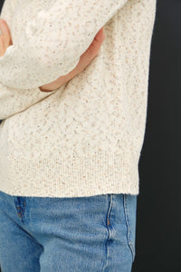 Be Cool Heathered Round Neck Long Sleeve Sweater - Brittney MADE