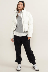 HYFVE Quilted Back Drawstring Puffer Jacket - Brittney MADE