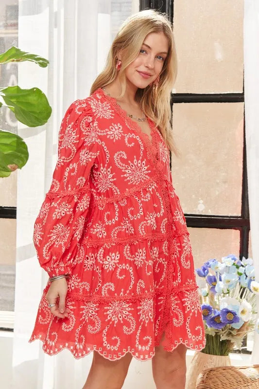 ADORA Puff Sleeve Floral Dress - Brittney MADE