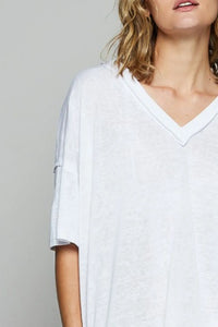 POL V-Neck Half Sleeve T-Shirt - Brittney MADE