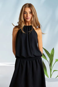 ADORA Halter Neck Smocking Waist Dress - Brittney MADE