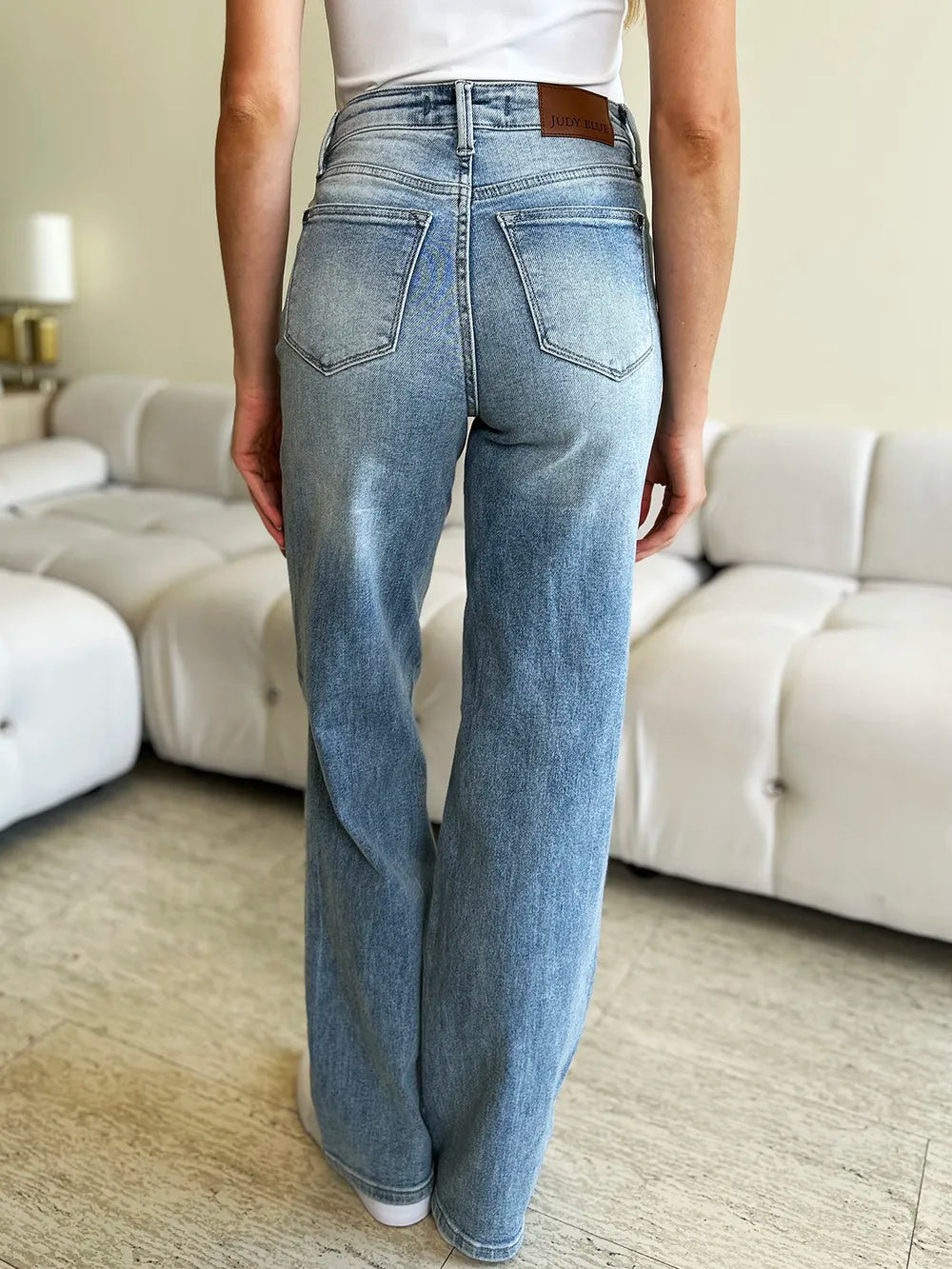Judy Blue Full Size High Waist Wide Leg Jeans - Brittney MADE