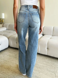 Judy Blue Full Size High Waist Wide Leg Jeans - Brittney MADE