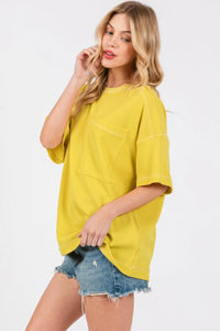 Cesfemme Textured Drop Shoulder T-Shirt - Brittney MADE