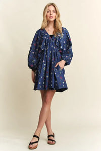 ADORA Batwing Sleeves Floral Dress - Brittney MADE