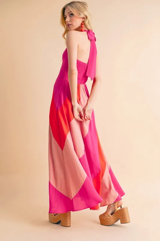 Aemi+Co Color Block Sleeveless Maxi Dress - Brittney MADE