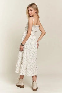 ADORA Smocked Floral Sweetheart Neck Cami Dress - Brittney MADE