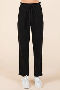 Mittoshop Paperbag Waist Tapered Straight Pants - Brittney MADE
