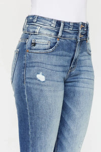 Kancan High Rise Wide Waistband Flare Jeans - Brittney MADE