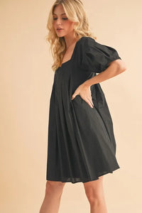 Aemi + Co Square Neck Babydoll Dress with Pockets - Brittney MADE