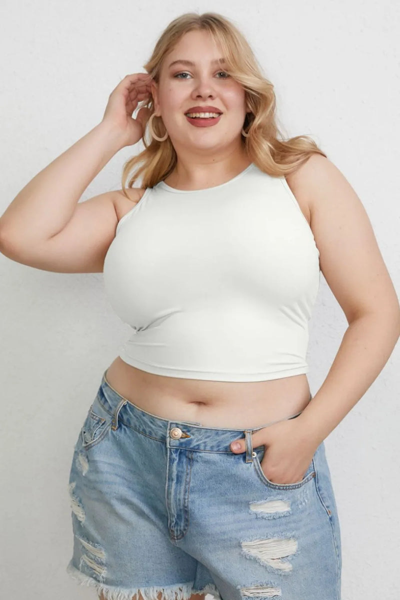Basic Bae Full Size Round Neck Slim Tank - Brittney MADE
