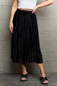 Ninexis Accordion Pleated Flowy Midi Skirt - Brittney MADE