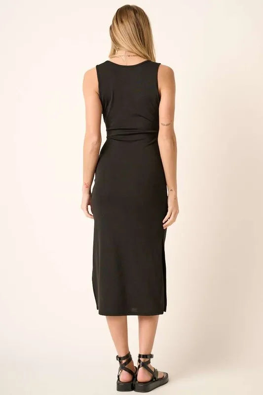 Mittoshop Side Slit Wide Strap Midi Tank Dress - Brittney MADE