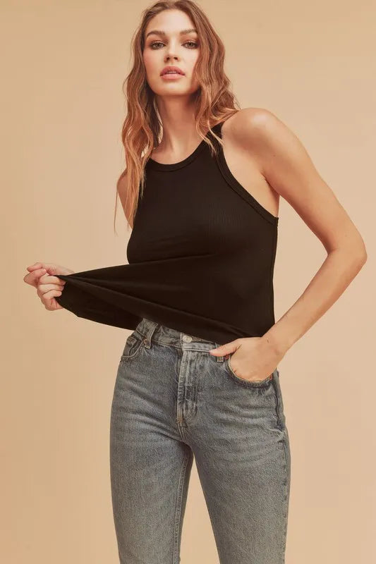 Aemi + Co Lightweight Ribbed Tank - Brittney MADE