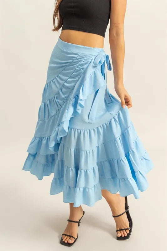HYFVE Ruffled Tiered High Waist Skirt - Brittney MADE