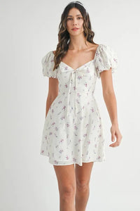 MABLE Floral Print Puff Sleeve Mini Dress - Brittney MADE