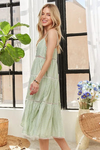 ADORA Gingham Detail Washed Dress - Brittney MADE