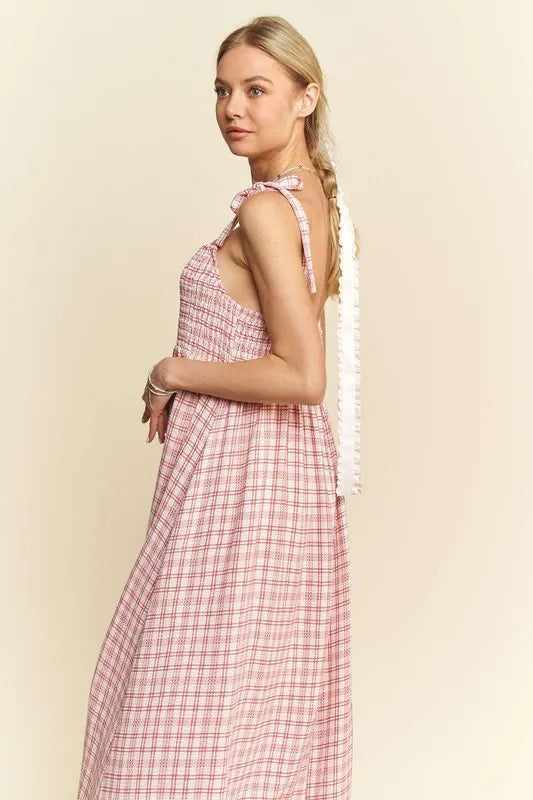 Davi & Dani Smocked Sleeveless Maxi Cami Dress - Brittney MADE