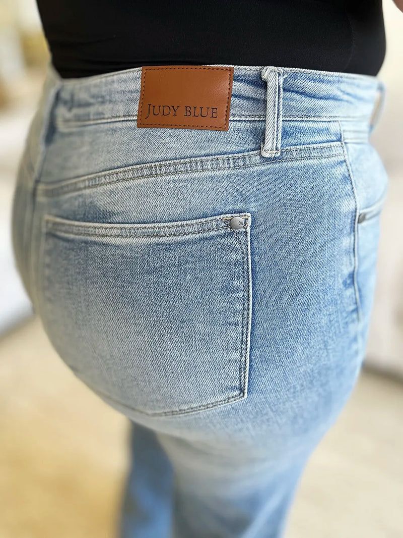 Judy Blue Full Size High Waist Wide Leg Jeans - Brittney MADE