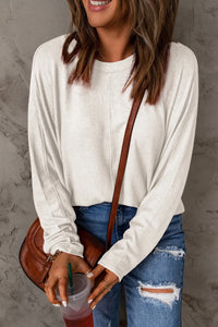 Double Take Full Size Round Neck Long Sleeve T-Shirt - Brittney MADE