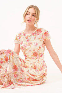 And The Why Fish-Net Floral Printed Midi Dress - Brittney MADE