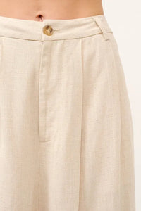 And The Why High-Rise Wide Leg Linen Blended Pants - Brittney MADE