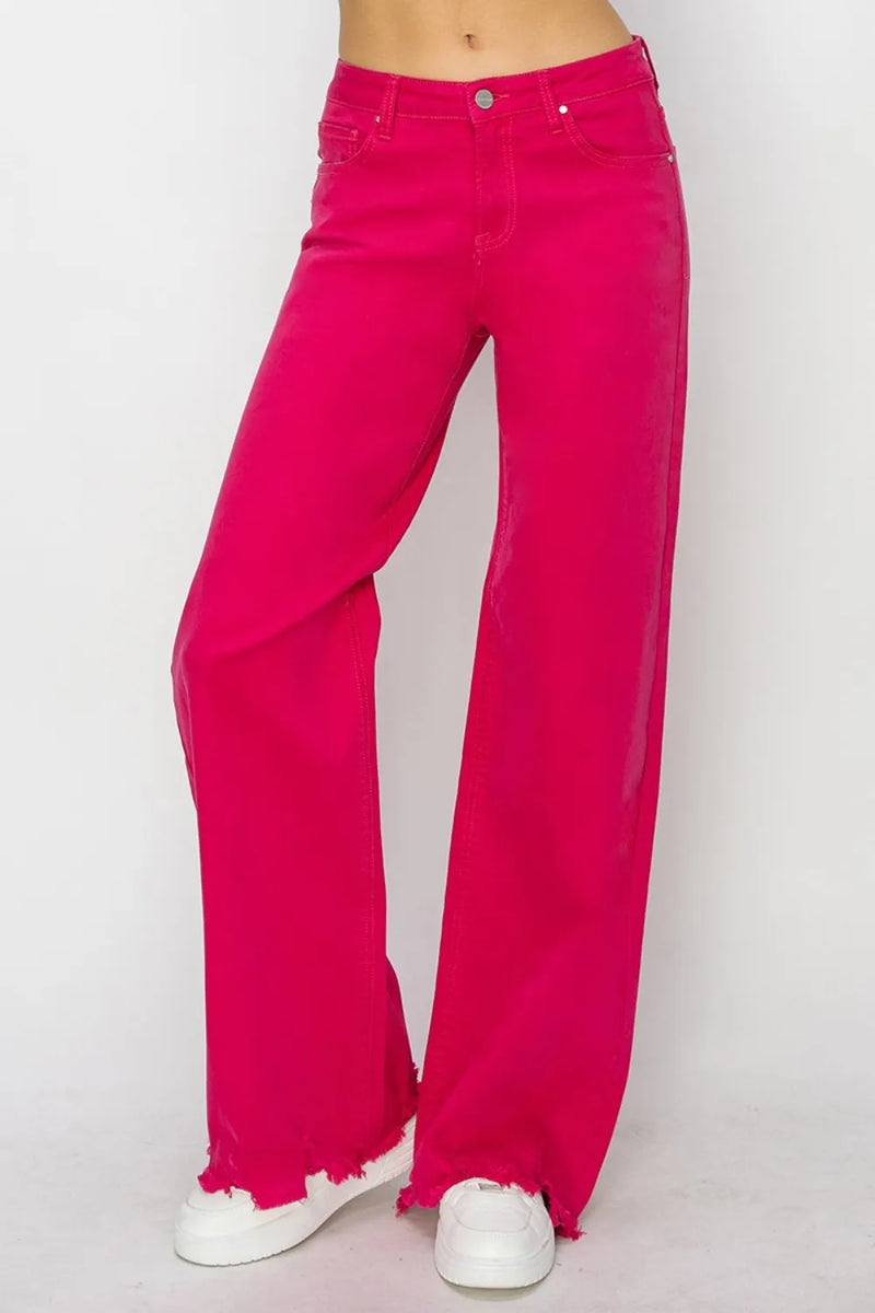 RISEN High Rise Wide Leg Jeans - Brittney MADE