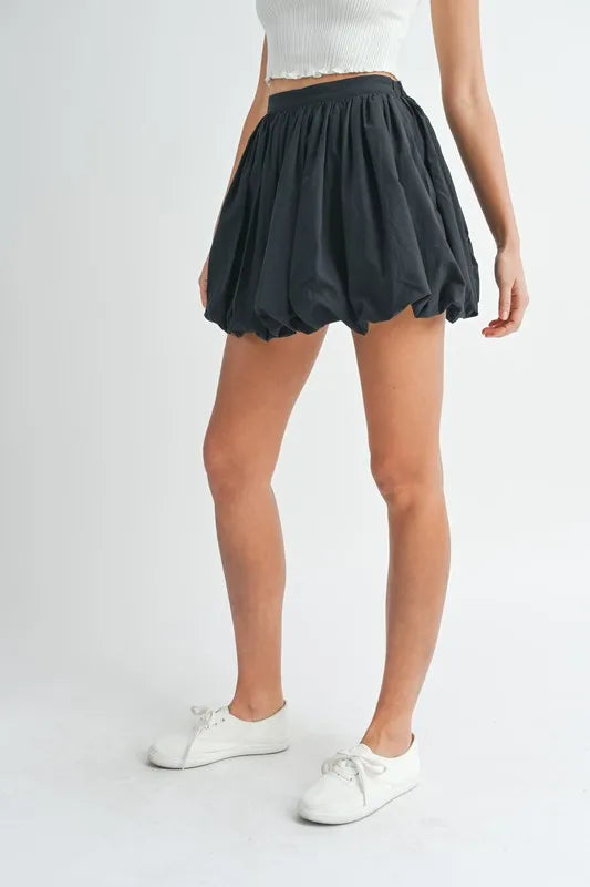MABLE Poplin Bubble Mini Skirt - Brittney MADE