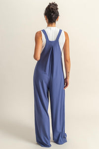 HYFVE Pleated Detail Front Pocket Wide Strap Overalls - Brittney MADE