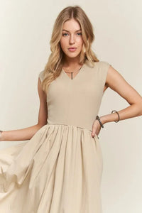 ADORA V-Neck Cap Sleeve Dress - Brittney MADE