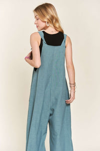 ADORA Knotted Wide Strap Wide Leg Overalls - Brittney MADE