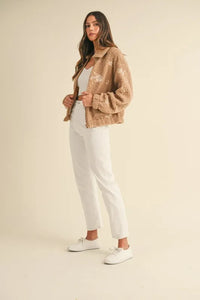 MABLE Floral Embroidered Fleece Teddy Jacket - Brittney MADE