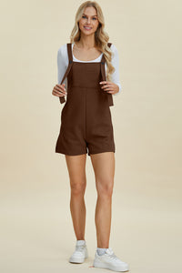 Double Take Full Size Texture Sleeveless Romper - Brittney MADE