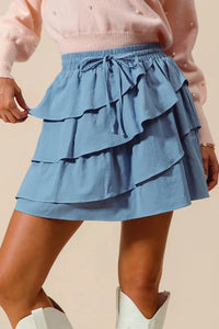 SO ME Asymmetrical Ruffled Game Day Skirt - Brittney MADE