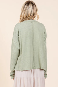 Mittoshop Mineral Wash Star Patch Long Sleeve T-Shirt - Brittney MADE