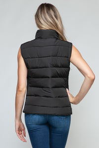 Snobbish Zip Up Turtleneck Vest with Pockets - Brittney MADE