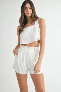 MABLE Sleeveless Crop Top and Shorts Set - Brittney MADE