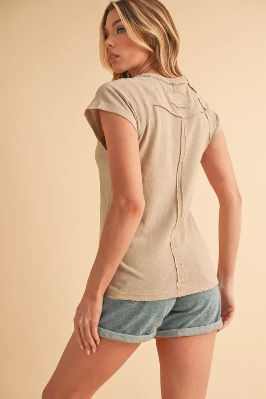 Aemi+Co Round Neck Short Sleeve T-Shirt - Brittney MADE