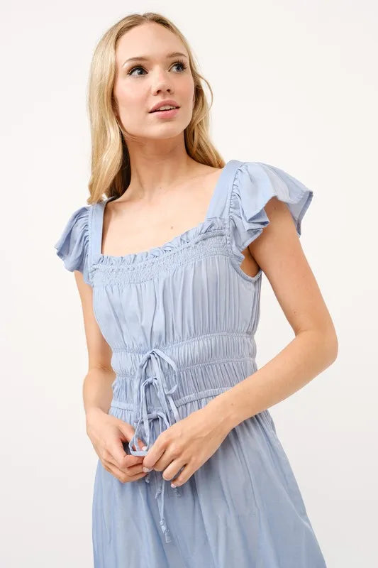 And The Why Ruched Multi Strings Jumpsuit - Brittney MADE
