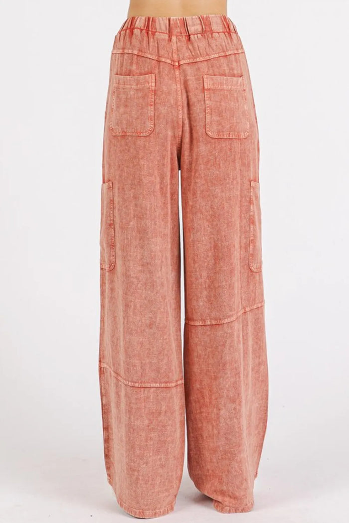 Mittoshop Mineral Wash Drawstring Elastic Waist Pants - Brittney MADE
