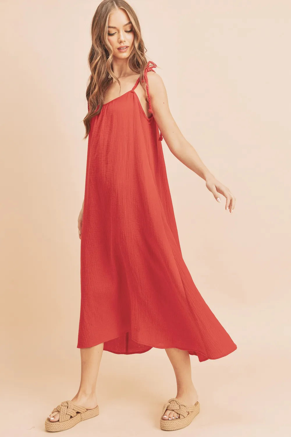 Aemi+Co Midi Cami Dress with Pockets - Brittney MADE