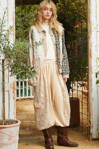 POL Leopard Exposed Seam Button Up Quilted Jacket - Brittney MADE