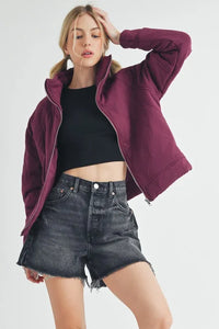 Aemi+Co Zip Up Raglan Sleeve Quilted Jacket - Brittney MADE