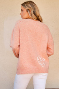 And The Why WIFEY & Heart Round Neck Sweater - Brittney MADE
