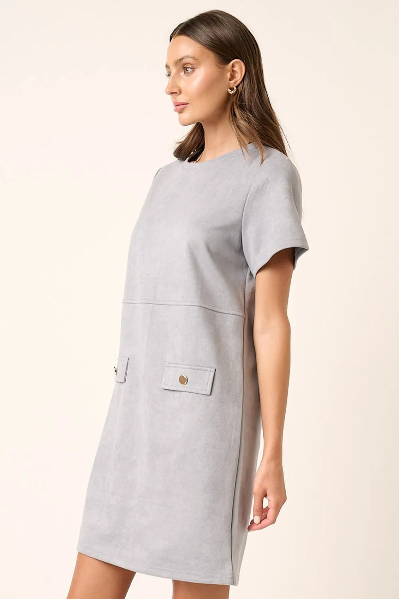 Mittoshop Suede Short Sleeve Mini Dress - Brittney MADE