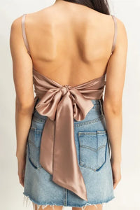 HYFVE Satin Back Tie Detail Cami - Brittney MADE