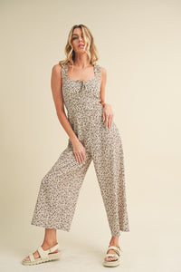 Aemi + Co Floral Sweetheart Neck Wide Leg Jumpsuit - Brittney MADE