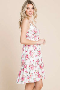 Culture Code Full Size Floral Frill Cami Dress - Brittney MADE