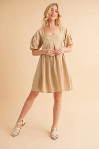 Aemi + Co Square Neck Babydoll Dress with Pockets - Brittney MADE